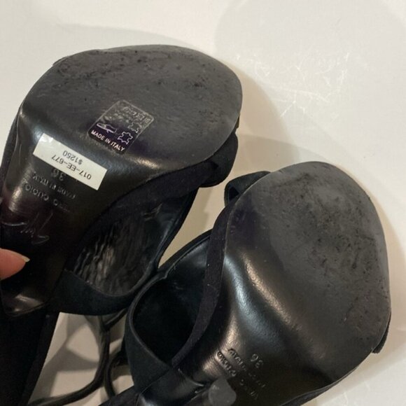 Giuseppe Zanotti Gold Studded Black Heel Booties Size 36 Designer Statement - Picture 8 of 16